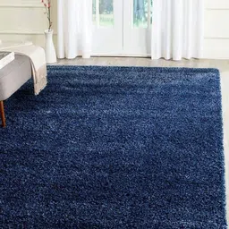 CARPETIFY Navy Blue Shaggy Anti-Skid Carpet-image-31