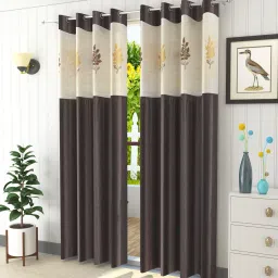 152.5 cm (5 ft) Polyester Semi Transparent Window Curtain (Pack Of 2)-13
