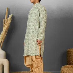 YK Boys Ethnic Motifs Regular Sequinned Kurta with Dhoti Pant image 2