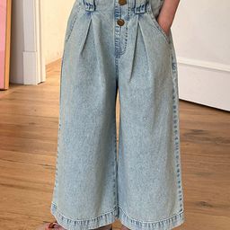 LULU & SKY Girls Wide Leg High-Rise Heavy Fade Jeans-picture-12