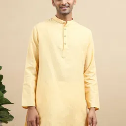 TATTVA Mandarin Collar Straight Pure Cotton Kurta With Pyjamas-picture-25