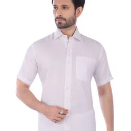 Ethazh Men Solid Spread Collar Casual Shirt-image-23