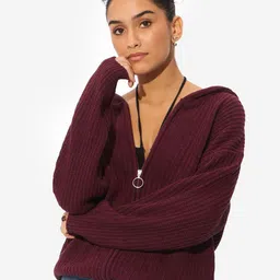 The Souled Store Women Self-Design Zipped Hooded Cardigan-image-20