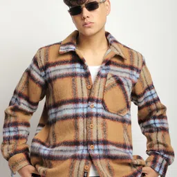JIMMY & JORDAN Men Standard Opaque Checked Casual Shirt-image-18