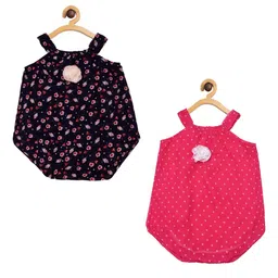 Creative Kids Infant Girls Pack Of 2 Polka Dot Printed Bodysuit-image-53