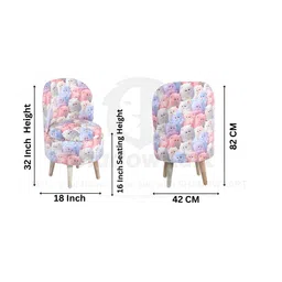 Shadowkart Set Of 2 Pink & White Sitting Mudda Puffy Stool & Ottomans image 3