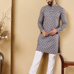 Shiv Leela Men Embroidered Sequinned Kurta-picture-36