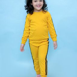 CHANDRIKA Kids-Girls Mustard Clothing Set-image-0
