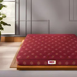 USHA SHRIRAM Resteria Golden Fibre Tech. Maroon Orthopedic Quilted KingSize Mattress-image-71