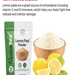 NeutraVed Natural Vitamin C Lemon Peel Powder For Face Mask- 200 g image 2