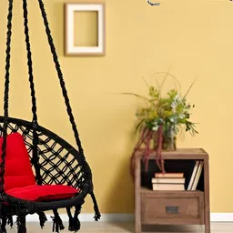 Swingzy Black & Red Hanging Hammock Swing With Cotton Cushion-20