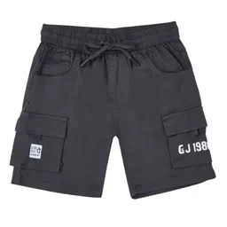 Gini and Jony Boys Typography Printed Cotton Cargo Shorts-image-33