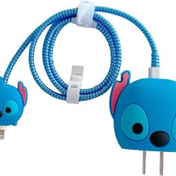 RidivishN Charger Cover for iPhone 18-20W Charger, 3D Cartoon Design Stich Spiral Cover Cable Protector-image-67