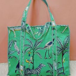 Gulaab Jaipur Printed Tote Bag-36