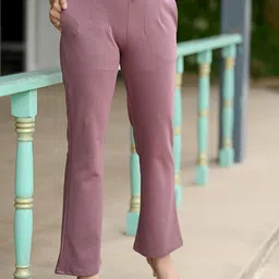 Mlada Women Plus Size Wide Leg Flared Mid-Rise Stretchable Trouser-image-52