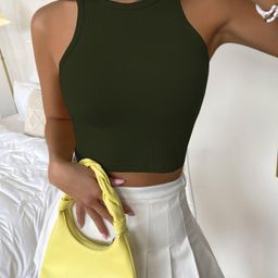 BAESD Women Round Neck Tank Crop Top-image-37