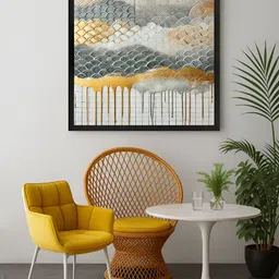 999Store Grey & Green Abstract Canvas Wall Art-image-55