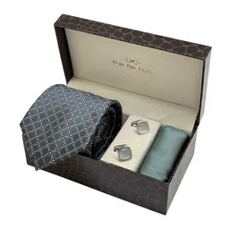 The Tie Hub Men Set of 3 Necktie with Cufflinks & Pocket Square-image-7