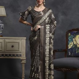 Mitera Ethnic Motifs Zardozi Silk Blend Sungudi Saree-picture-45