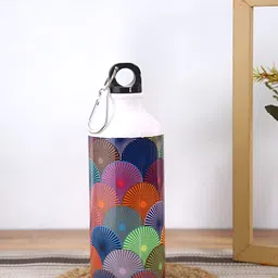 PENTADECO White & Blue Single Aluminium Printed Single Wall Vacuum Water Bottle-image-55