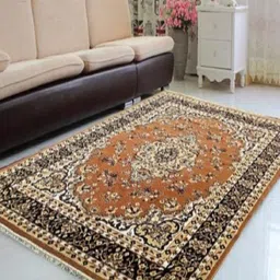 Samjeeda Handloom carpets Black Geometric Anti-Skid Polyester Carpet-image-31