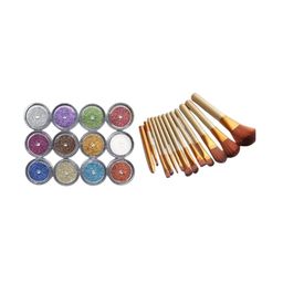 skrynnzer Set Of 25 Glitter Eyeshadows With Makeup Brushes-30