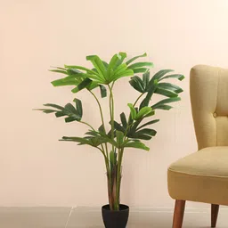Home Bloom Green & Black Artificial Rhapis Palm Plant With Pot-image-21
