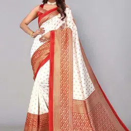 HERE&NOW Ethnic Motifs Art Silk Saree-picture-40