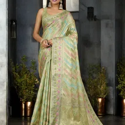 KIMISHA Woven Design Organza Banarasi Saree-image-68