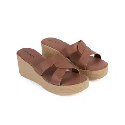 MOSAC Women Solid Open Back Platform Sandals-25