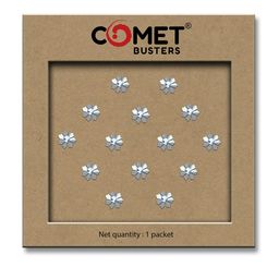 Comet Busters 14-Pcs Traditional Designer Bindi - Silver-12