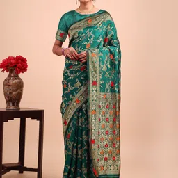 F FASHION Woven Design Zari Art Silk Kanjeevaram Saree-picture-39