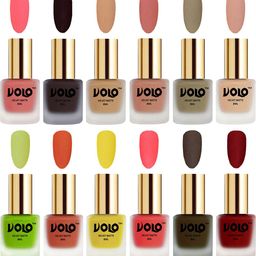 VOLO Set Of 12 Velvet Matte Nail Polish - 8 ml Each-image-95