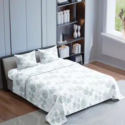 Synergized Cotton Black & White Geometric Cotton 180 TC King Bedsheet Set-2.74 m x 2.74 m-image-98
