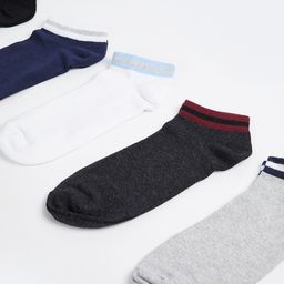 max Men Pack Of 5 Color-Block Ankle-Length Socks image 3