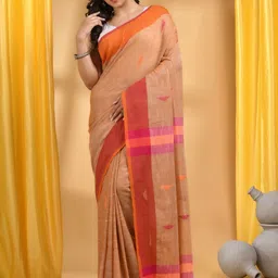 DESH BIDESH Woven Design Pure Cotton Taant Saree-picture-25