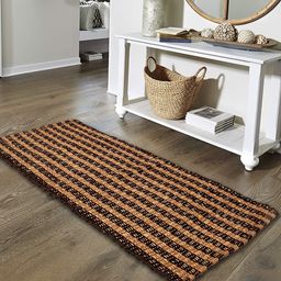 Kuber Industries Brown Strips Design Bedside Runner-53
