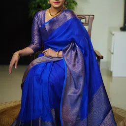 Areca Designer Ethnic Motifs Zari Pure Silk Designer Banarasi Saree-image-14