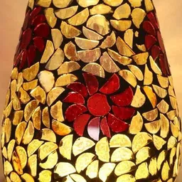 Somil Premium Designer Glass Wall / Night Lamp Elegant & Stylish Dcor Accent for Modern Interiors, color- Black, Red Size- 18.5 X 28 X 26 CM-image-23