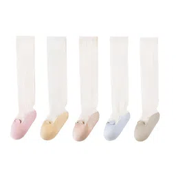 SYGA Kids Pack Of 5 Patterned Above Knee Length Cotton Socks-21
