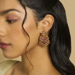 Kushal's Fashion Jewellery Circular Chandbalis Earrings-25