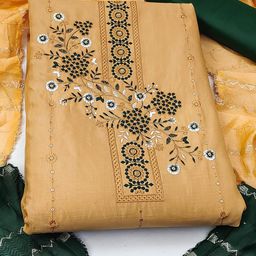 Ishin Embroidered Unstitched Dress Material-picture-24