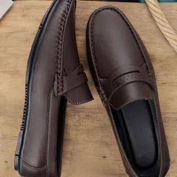Thivim Men Leather Formal Loafers-image-34