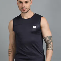 HRX by Hrithik Roshan Abstract Printed Round Neck Sleeveless T-Shirt-image-2