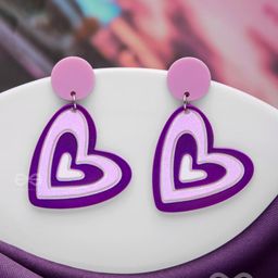 EVERSTYLISH The Lilac Love Heart Shaped Shaped Drop Earrings-image-45