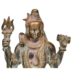 Exotic India Brown & Blue Lord Shiva in Dhyana Religious Idol Showpiece-image-72