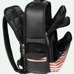 ZOUK Qutub Unisex Striped Consultant Backpack with Compression Straps image 4