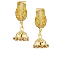 FirstBlush Cubic Zirconia Studded Dome Shaped Jhumkas-image-24