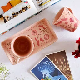 The Wishing Chair Red Hand Painted Printed Ceramic Glossy Mugs Set of Cups and Mugs-1