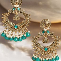 OOMPH Floral Chandbalis Earrings-picture-24